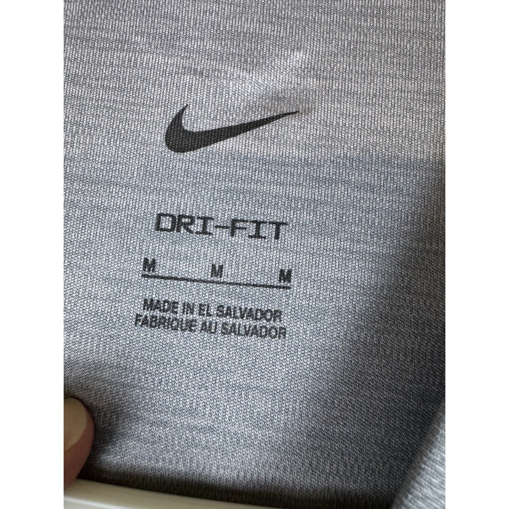 Nike Miler Dri Fit Running T Shirt Women Medium Gray Short Sleeve Back Air Panel - Picture 4 of 7